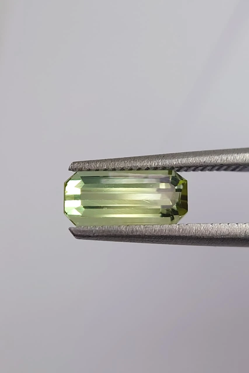 1.05ct Natural Mint Green Tourmaline Emerald Cut Loose Gemstone From Nigeria — view 4